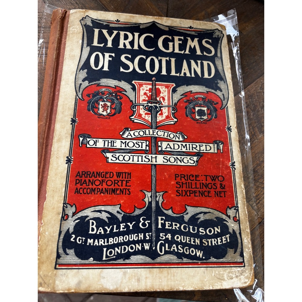 Antique Lyric Gems of Scotland Songbook Burns Songs Moffat Dance Music North